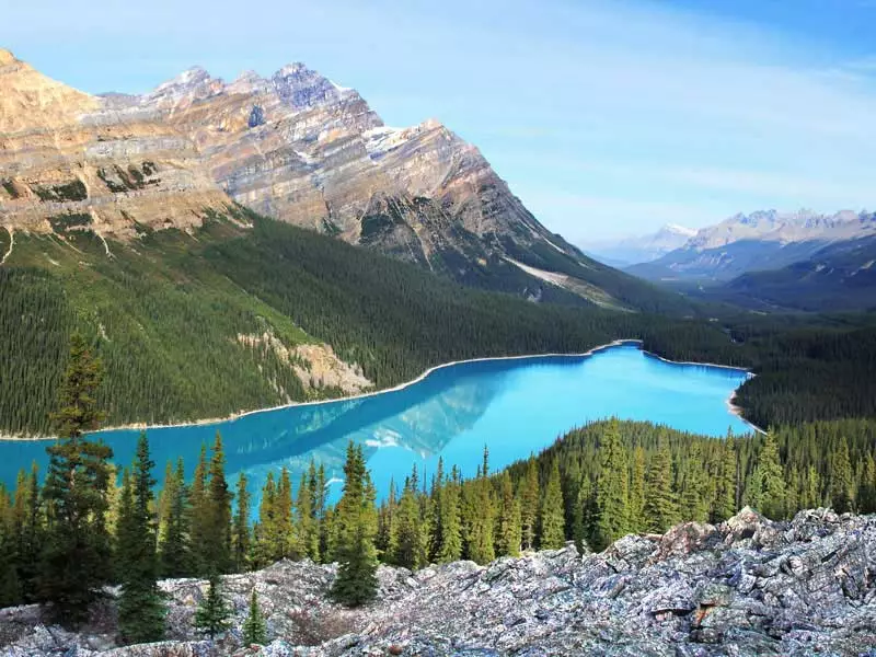 Journey through the Canadian Rockies Rail & Drive | Peyto Lake between Jasper & Banff